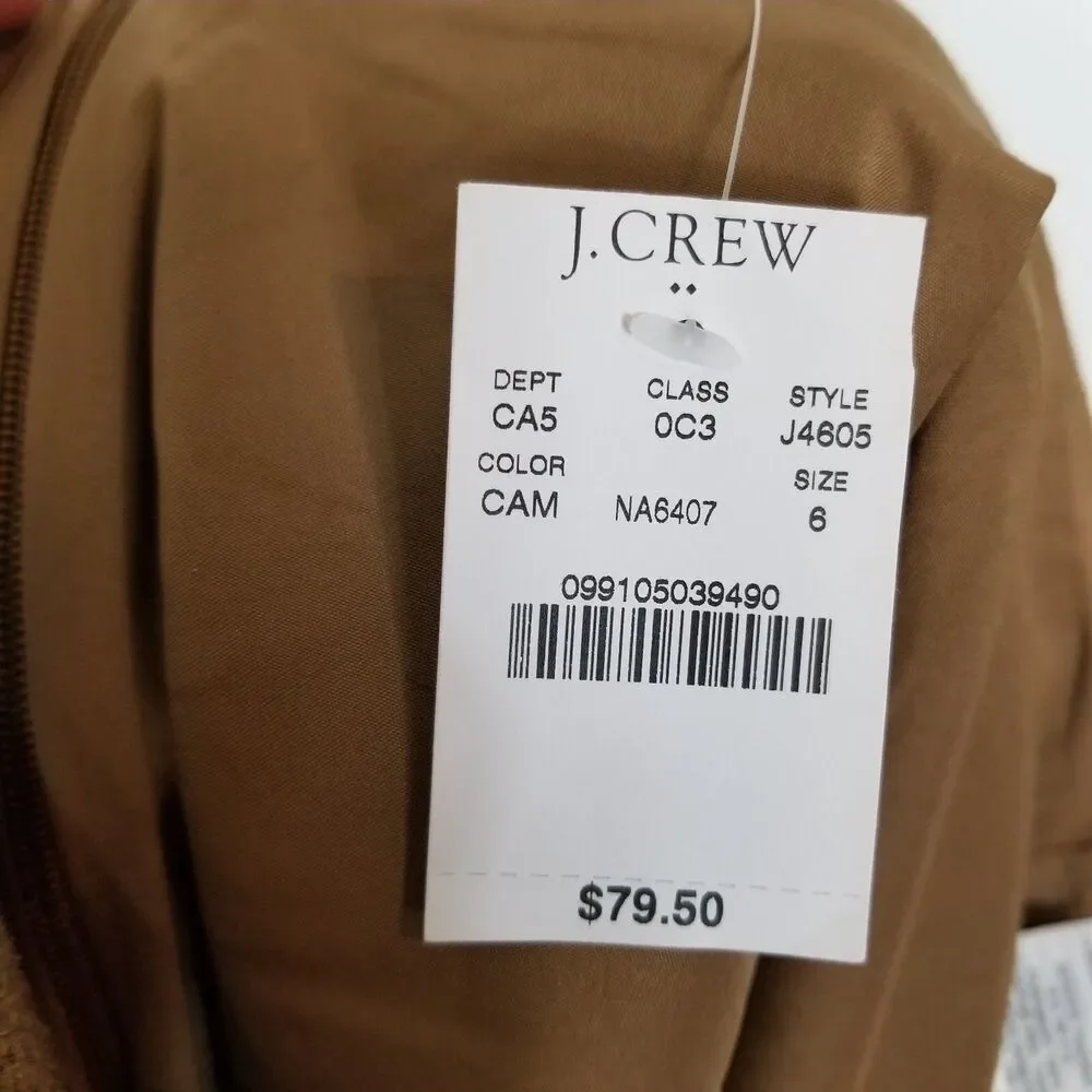 J. Crew Women Wool‎ Blend Pencil Skirt AC276 Sz 6 Brown Office Preppy
